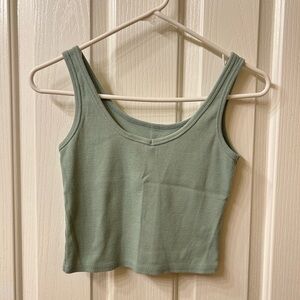Light Green Cropped Tank Top